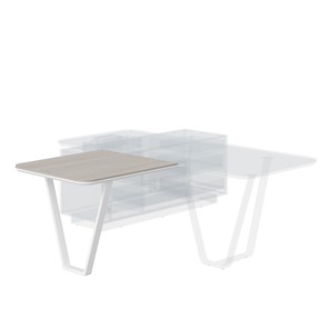 Брифинг (стол приставной)  для 2-3 посетителей LINE Дуб-серый-белый СФ-573409.1 (920х810х762) в Вологде