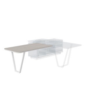 Брифинг (стол приставной)  для 4-5 посетителей LINE Дуб-серый-белый СФ-573415.1 (1520х810х762) в Вологде