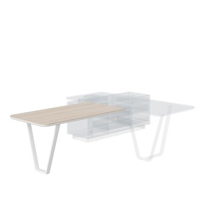 Брифинг (стол приставной)  для 4-5 посетителей LINE Дуб-светлый-белый СФ-573415.1 (1520х810х762) в Вологде