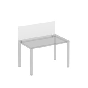 Экран для стола 120 на белом металлокаркасе фронтальный Комфорт КФ, белый премиум (120x45x1.8) К.Б 841 в Вологде