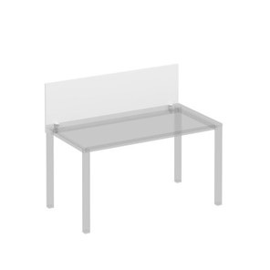 Экран для стола 140 на белом металлокаркасе Комфорт КФ, белый премиум (140x45x1.8) К.Б 842 в Вологде