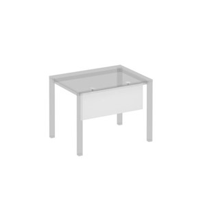 Экран стола защитный (ДСП) с кронштейнами для стола 100 на белом металлокаркасе Комфорт КФ, белый премиум (85x3.2x1.8) К.Б1 810 в Вологде
