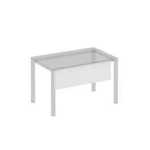 Экран стола защитный (ДСП) с кронштейнами для стола 120 на белом металлокаркасе Комфорт КФ, белый премиум (120x3.2x1.8) К.Б1 812 в Вологде