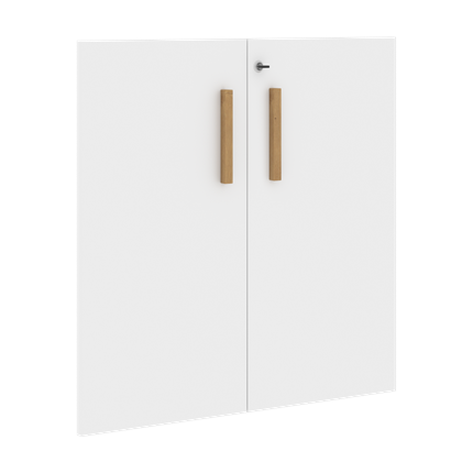 Двери для шкафов низкие с замком FORTA Белый FLD 40-2(Z) (794х18х766) в Вологде - изображение