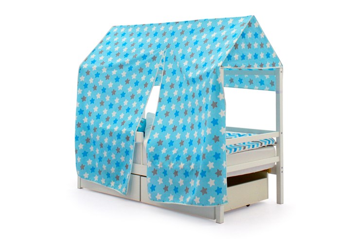 Крыша текстильная для кровати-домика Svogen (звезды, голубой) в Вологде - изображение 1