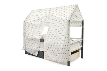 Крыша текстильная для кровати-домика Svogen (звезды;графит) в Вологде - предосмотр 1