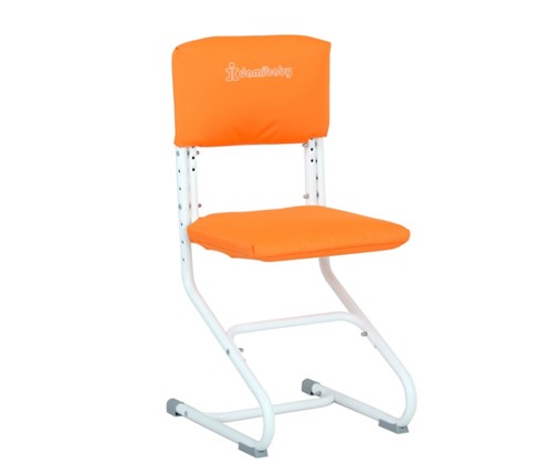 Набор чехлов на сиденье и спинку стула СУТ.01.040-01 Оранжевый, Замша в Вологде - изображение