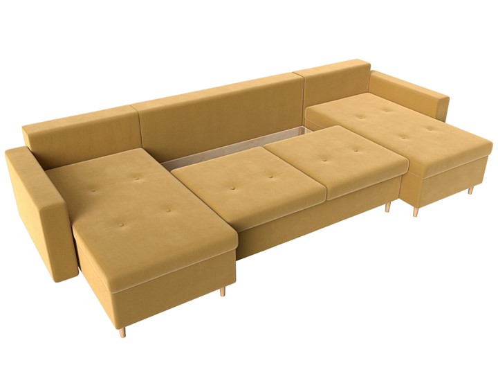 П-образный диван Белфаст, Желтый (Микровельвет) в Вологде - изображение 1