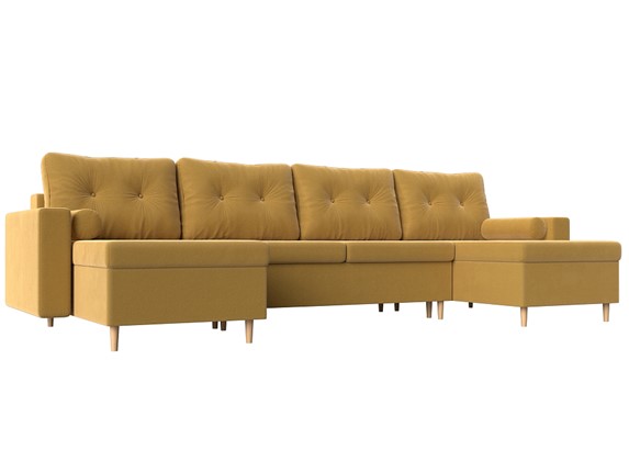 П-образный диван Белфаст, Желтый (Микровельвет) в Вологде - изображение