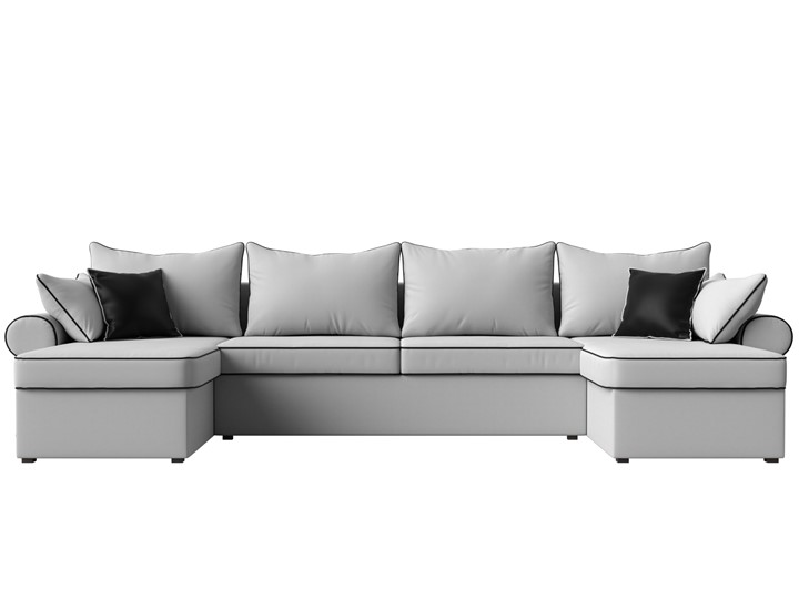 Большой П-образный диван Элис, Белый (экокожа) в Вологде - изображение 3