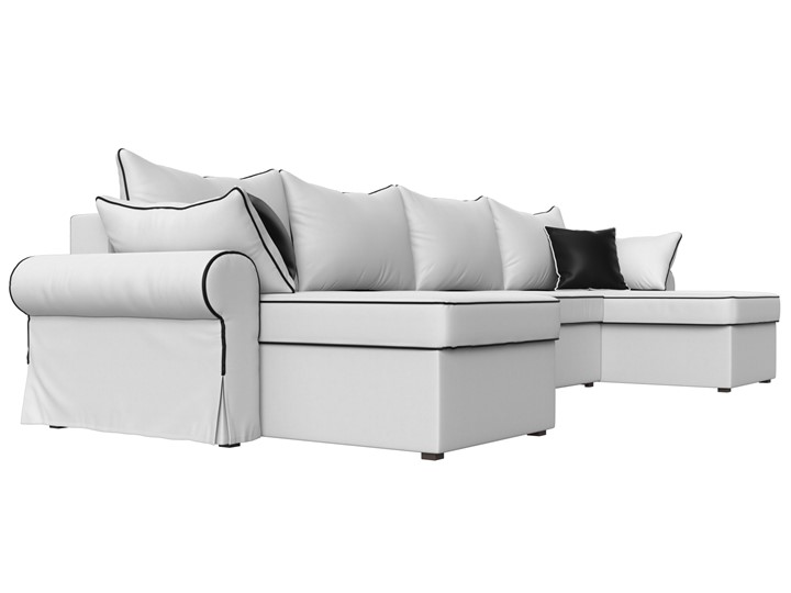 Большой П-образный диван Элис, Белый (экокожа) в Вологде - изображение 4