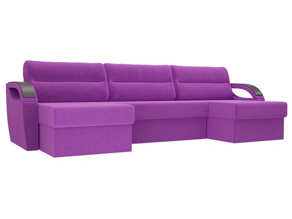 Диван П-образный Форсайт, Фиолетовый (микровельвет) в Вологде - изображение
