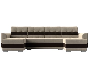П-образный диван Честер, Бежевый/коричневый (вельвет) в Вологде - предосмотр 1