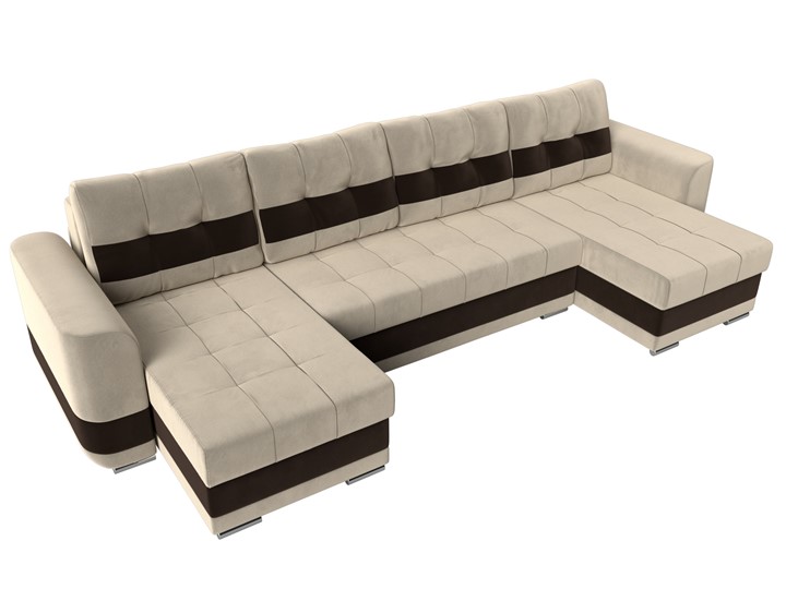 П-образный диван Честер, Бежевый/коричневый (вельвет) в Вологде - изображение 4
