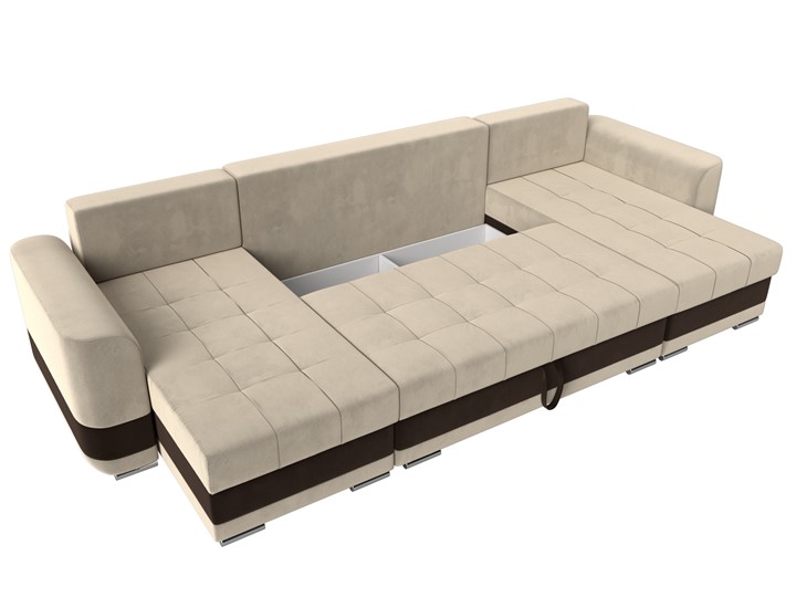 П-образный диван Честер, Бежевый/коричневый (вельвет) в Вологде - изображение 6