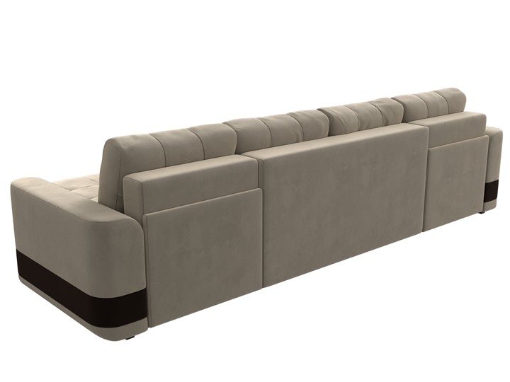 П-образный диван Честер, Бежевый/коричневый (вельвет) в Вологде - изображение 8