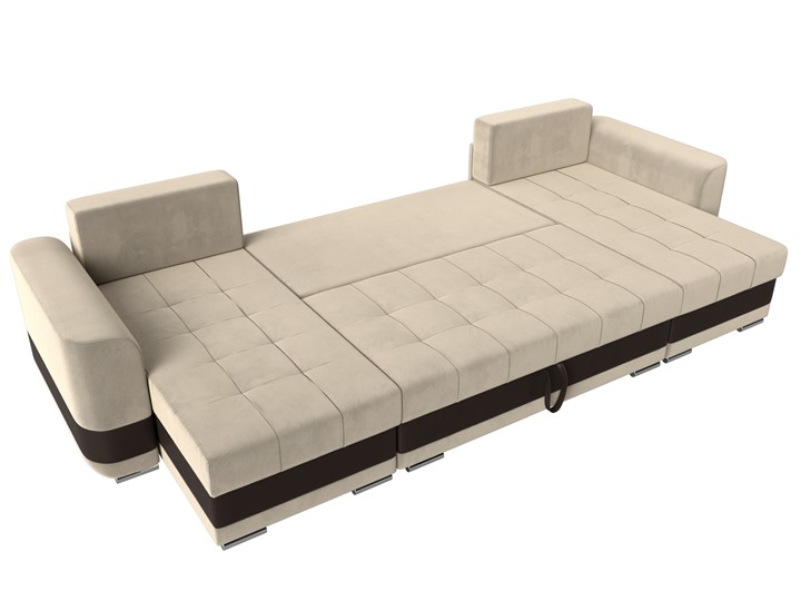 П-образный диван Честер, Бежевый/коричневый (вельвет/экокожа) в Вологде - изображение 7