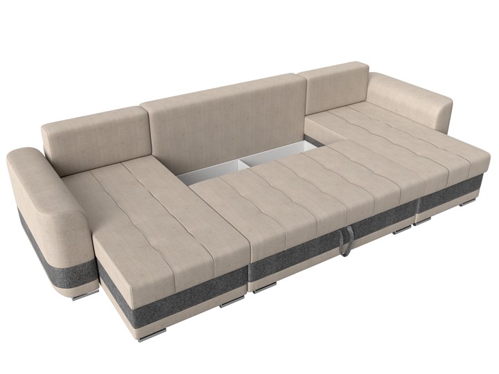 П-образный диван Честер, Бежевый/серый (рогожка) в Вологде - изображение 6