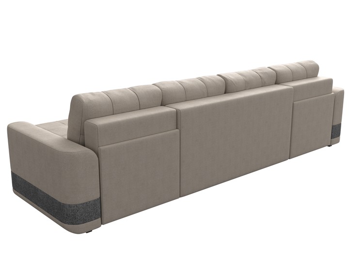 П-образный диван Честер, Бежевый/серый (рогожка) в Вологде - изображение 8