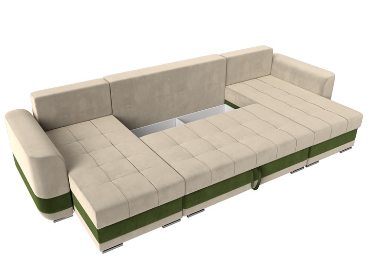 П-образный диван Честер, Бежевый/зеленый (вельвет) в Вологде - изображение 6