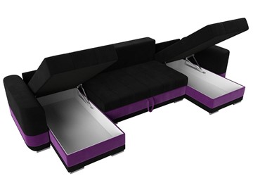 П-образный диван Честер, Черный/фиолетовый (вельвет) в Вологде - предосмотр 5