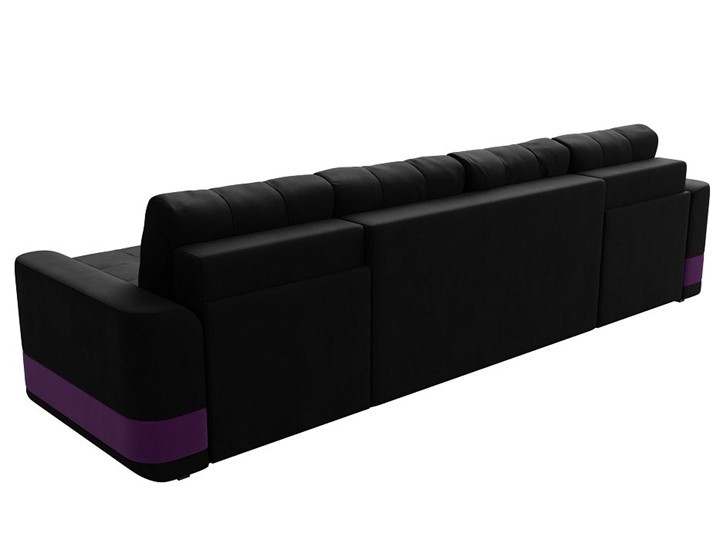 П-образный диван Честер, Черный/фиолетовый (вельвет) в Вологде - изображение 8