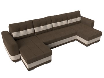 П-образный диван Честер, коричневый/бежевый (рогожка) в Вологде - предосмотр 4