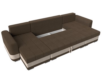 П-образный диван Честер, коричневый/бежевый (рогожка) в Вологде - предосмотр 6