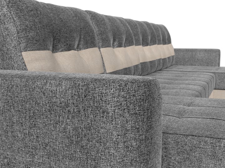 П-образный диван Честер, Серый/бежевый (рогожка) в Вологде - изображение 3