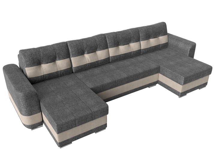 П-образный диван Честер, Серый/бежевый (рогожка) в Вологде - изображение 4