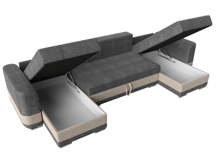 П-образный диван Честер, Серый/бежевый (рогожка) в Вологде - изображение 5