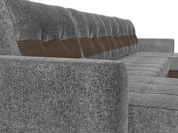 П-образный диван Честер, Серый/коричневый (рогожка) в Вологде - предосмотр 3