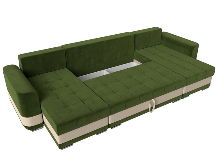 П-образный диван Честер, Зеленый/бежевый (вельвет/экокожа) в Вологде - изображение 6