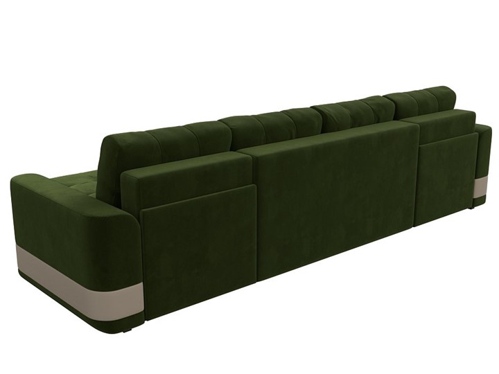 П-образный диван Честер, Зеленый/бежевый (вельвет/экокожа) в Вологде - изображение 8