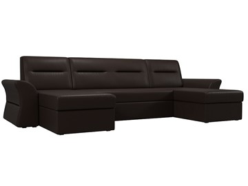 Большой П-образный диван Клайд, Коричневый (Экокожа) в Вологде - предосмотр