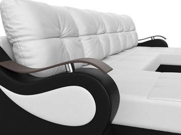 П-образный диван Меркурий П, Белый/черный (экокожа) в Вологде - предосмотр 3