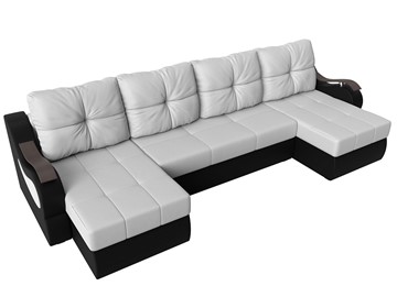 П-образный диван Меркурий П, Белый/черный (экокожа) в Вологде - предосмотр 4