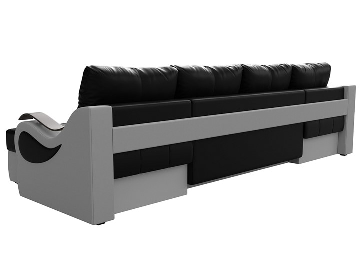 П-образный диван Меркурий П, Черный/белый (экокожа) в Вологде - изображение 7