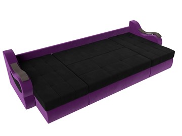П-образный диван Меркурий П, Черный/фиолетовый (вельвет) в Вологде - предосмотр 5