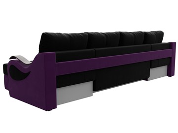 П-образный диван Меркурий П, Черный/фиолетовый (вельвет) в Вологде - предосмотр 7