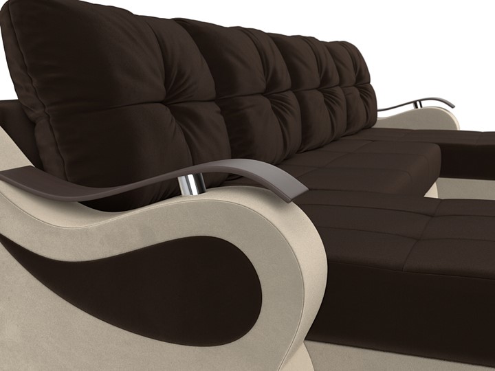 П-образный диван Меркурий П, Коричневый/бежевый (вельвет) в Вологде - изображение 3