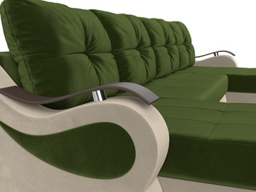 П-образный диван Меркурий П, Зеленый/бежевый (вельвет) в Вологде - предосмотр 3