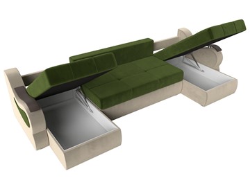 П-образный диван Меркурий П, Зеленый/бежевый (вельвет) в Вологде - предосмотр 6