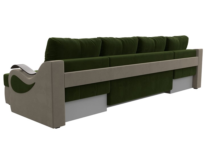П-образный диван Меркурий П, Зеленый/бежевый (вельвет) в Вологде - изображение 7