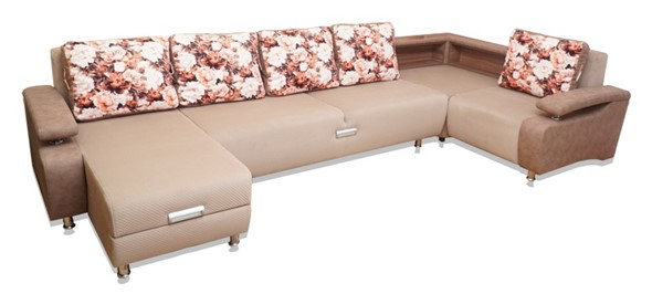 П-образный диван Престиж-15 люкс с полкой в Вологде - изображение