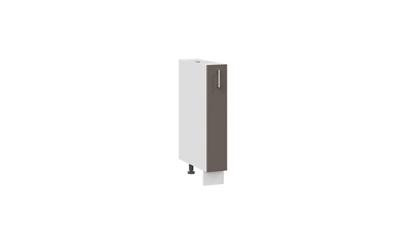 Шкаф напольный с выдвижной корзиной Габриэлла 1Н15К (Белый/Муссон) в Вологде - изображение