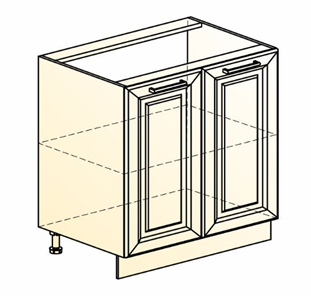 Шкаф рабочий Мишель L800 (2 дв. гл.) эмаль (белый/белый) в Вологде - предосмотр 1