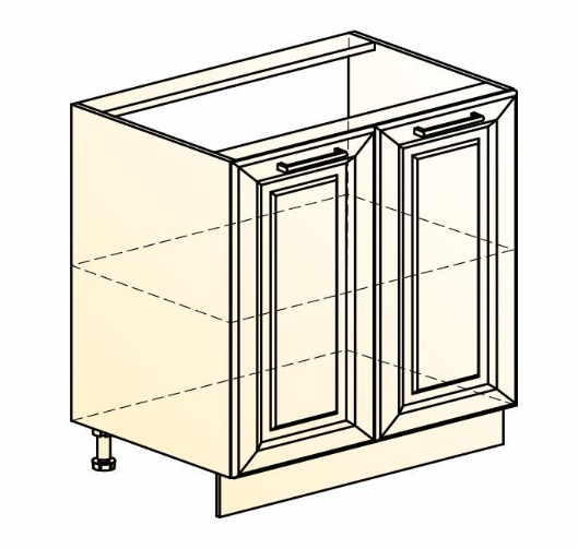 Шкаф рабочий Мишель L800 (2 дв. гл.) эмаль (белый/белый) в Вологде - изображение 1