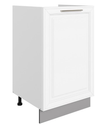 Шкаф рабочий Мишель под мойку L500 (1 дв. гл.) эмаль (белый/белый) в Вологде - изображение