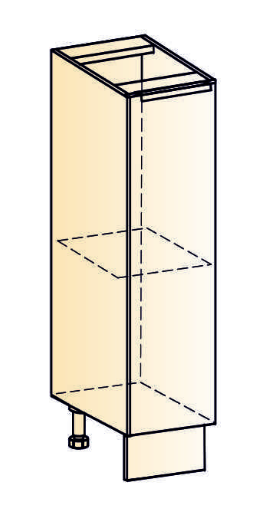 Кухонная тумба Стоун L150 (1 дв.гл.) (белый/джелато софттач) в Вологде - изображение 1